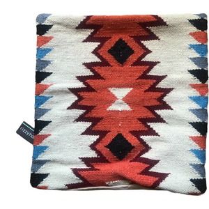 RizzyHome Orange Ivory Hidden Zip Decorative Throw Pillow Cover Size 18" x 18"